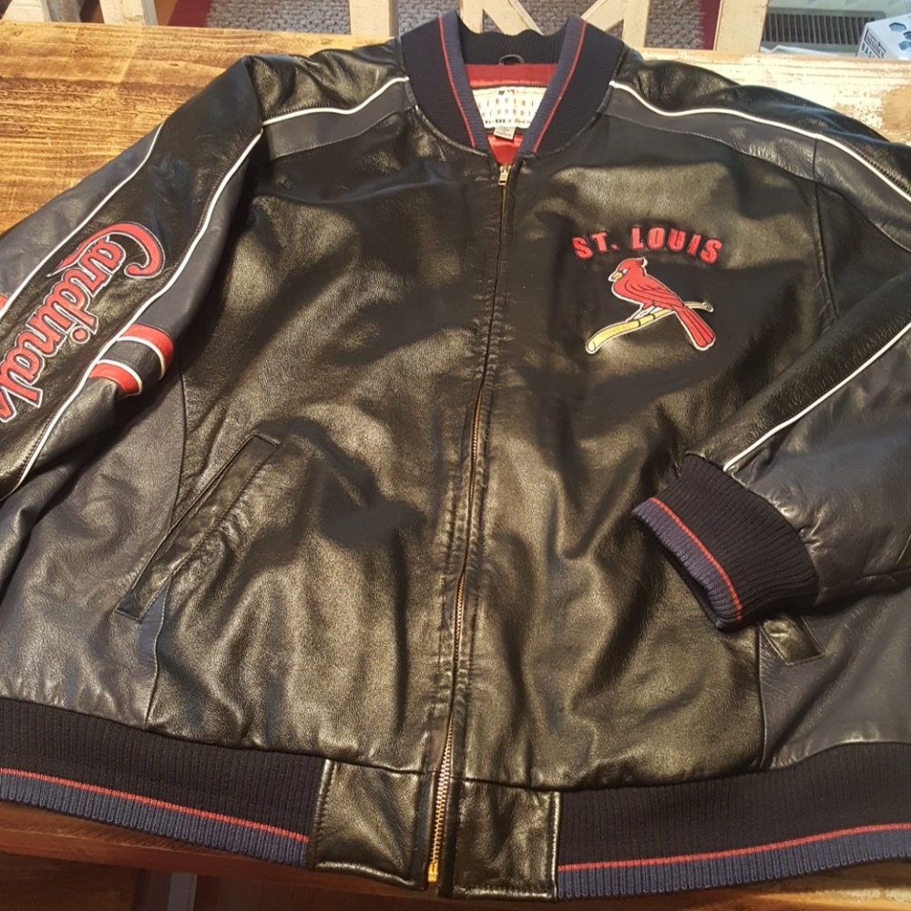 St Louis cardinals leather jacket mens xl coat